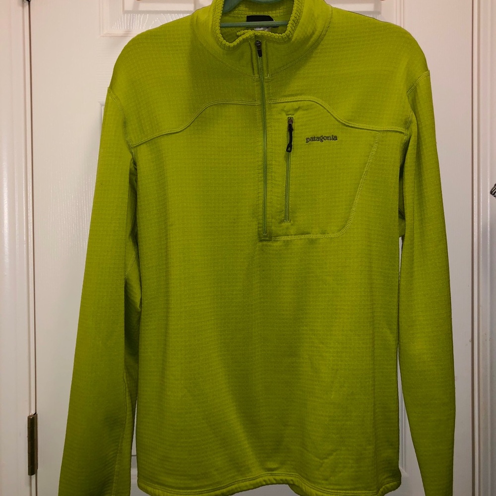 NWOT Patagonia Men’s Lime Green 1/4 Zip Fleece